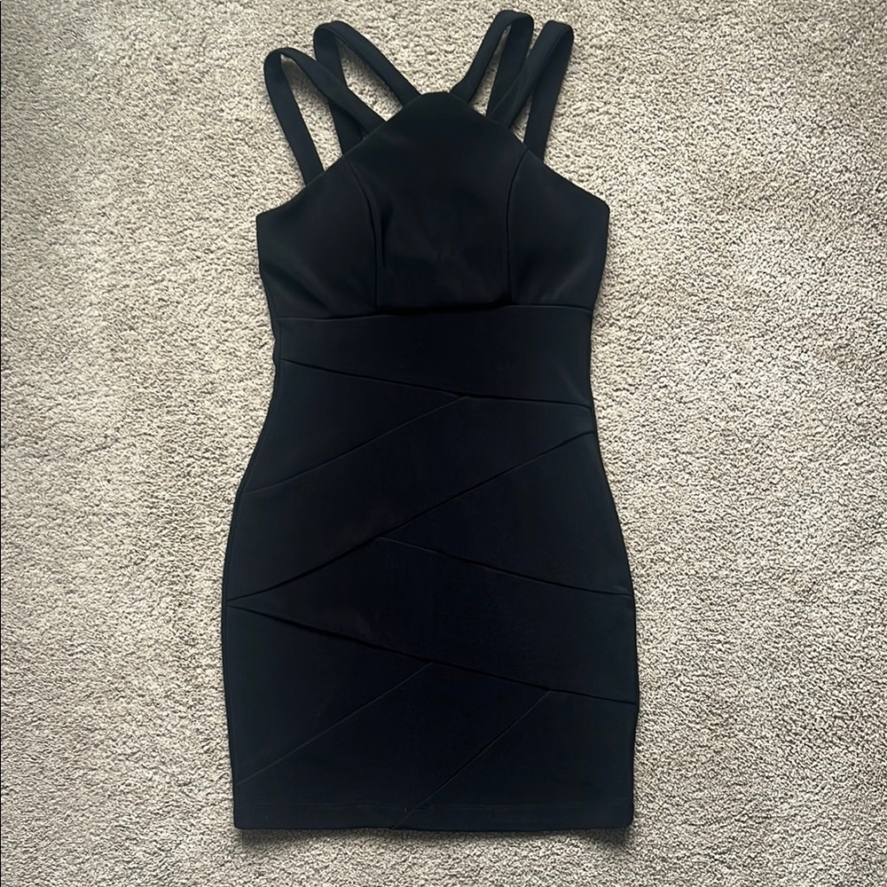Emerald Sundae Black mini dress